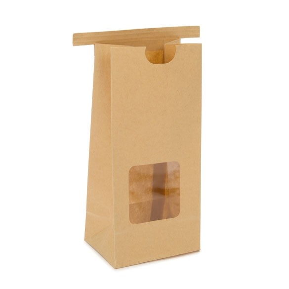 Sachet en Kraft refermables par attaches, 8,6x6,4x19,7cm (100 pièces) [TTW1K]
