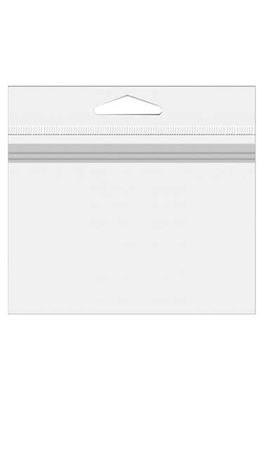 Sachet à trou de suspension refermable par le haut transparence cristalline 15.2x15.2cm (100 pièces) [HBT6X6]