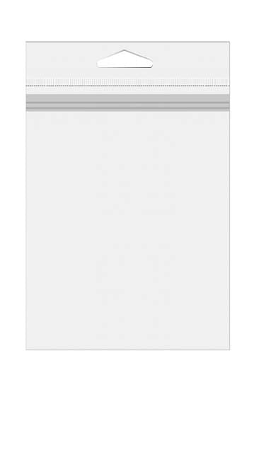 Sachet refermable à trou de suspension euro et transparence cristalline avec ouverture en haut 7.6x10.2cm (500 pièces) [J5T]