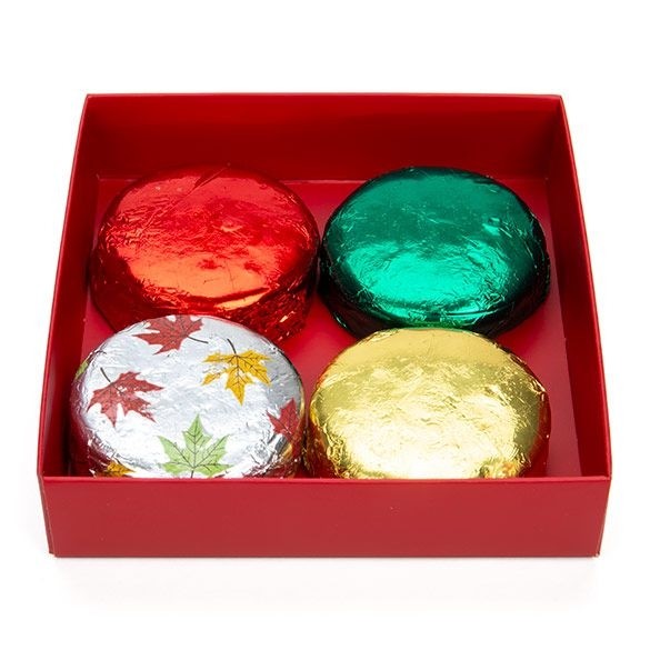 Fond boîtes-cadeaux en kraft rouge 10,5x2,5x10,8 cm (25 pièces) [RD99]