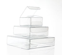 Plastic Gift Boxes 12.7x12.7x15.2cm Crystal Clear