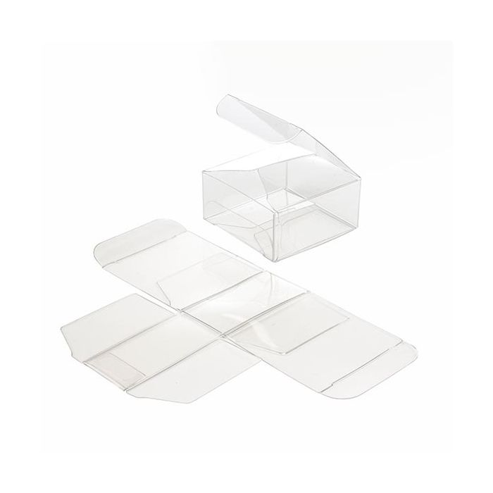 Boîtier cadeau à transparence cristalline 5.1 x 5.1 x 2.5cm (50 Pièces) [VB295]