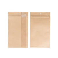 Grip Seal Bags Kraft With Vertical Window 12.7x20.8 cm