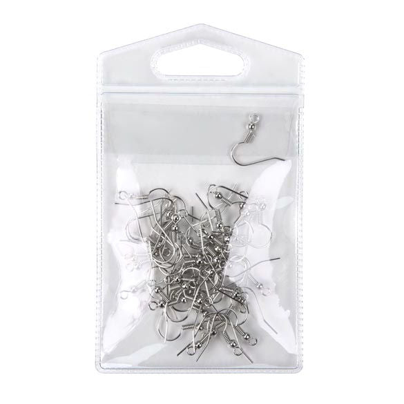 Sac vinyle avec suspension européenne et fermeture à rabat 7.3 x 9.5cm (100 pièces) [FHV3]