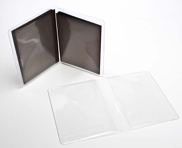 Pochettes vinyles style porte-monnaie pour cartes et enveloppes 15.6 x 25.1cm   (100 pièces)   [VINA2]