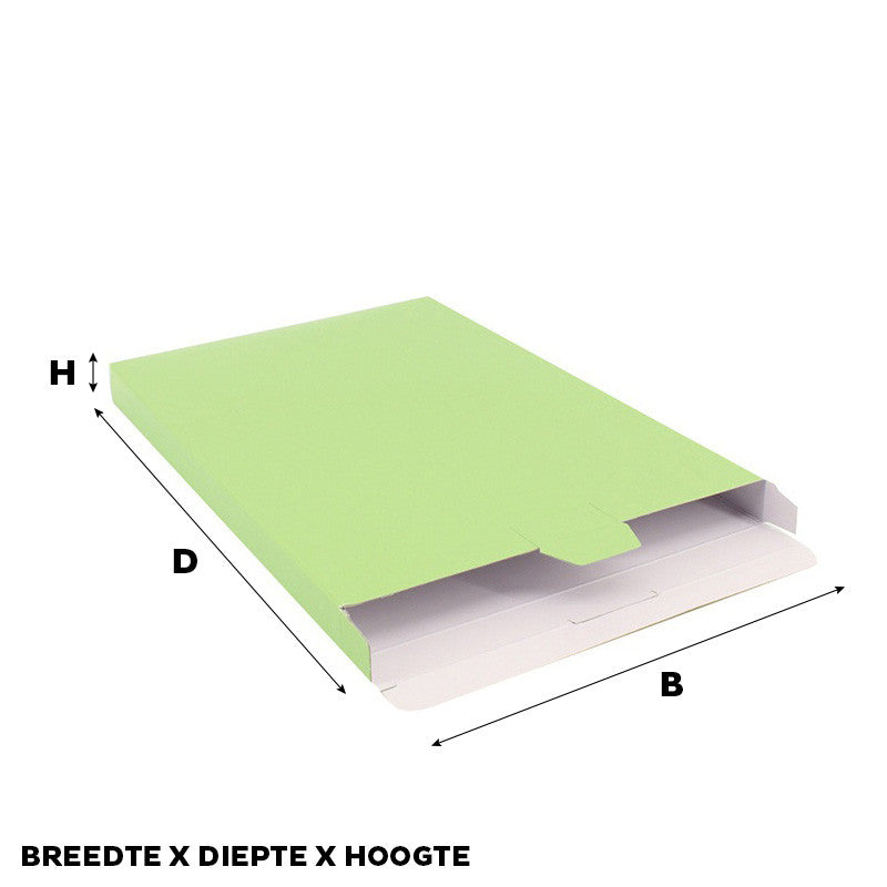 Shipping boxes 16x25x2,9cm Light Green (100 pcs)