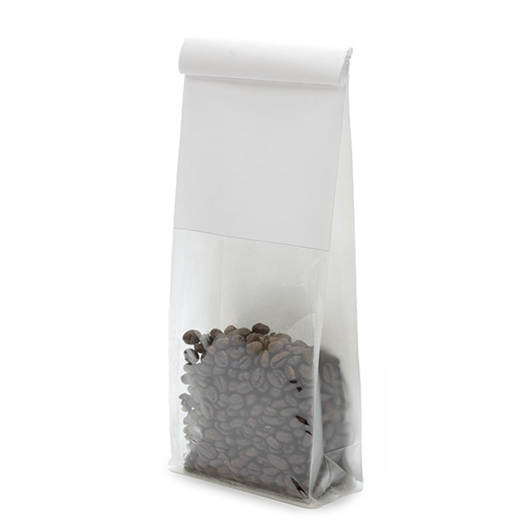 Sac à fond plat blanc avec fermeture tin-tie et soufflets 8,9x6,4x25,4 cm (100 pcs) [TTGB1W]