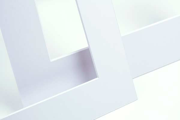 Passe partout Blanc/Blanc 17 x 47cm pour le découpage intérieur. 45.7 x 61.0cm (10 Pièces) [MS20208]