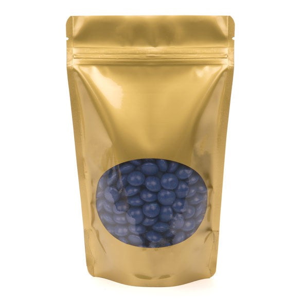 Doypack Or avec fenêtre ovale 13x7.9x20.6cm | 113g (100 pièces) [ZBGO3G]