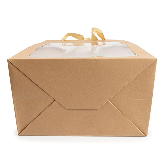 Sacs cadeaux kraft avec fenêtre 24,9x15,2x35,1 cm (10 pcs) [GMBW3K]