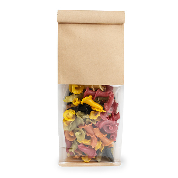 Sac à fond plat kraft avec fermeture tin-tie et soufflets 8,9x6,4x25,4 cm (100 pcs) [TTGB1K]