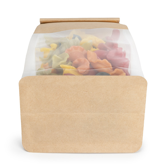 Sac à fond plat kraft avec fermeture tin-tie et soufflets 8,9x6,4x25,4 cm (100 pcs) [TTGB1K]