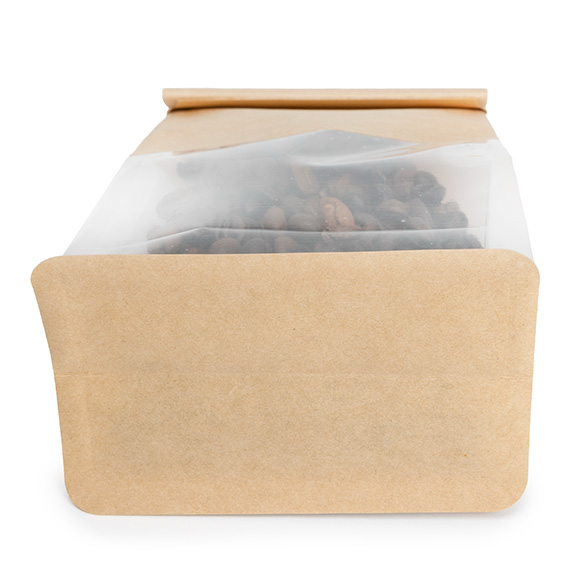 Sac à fond plat kraft avec fermeture tin-tie et soufflets 10,2x6,4x20,3 cm (100 pcs) [TTGB2K]