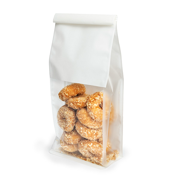 Sac à fond plat blanc avec fermeture tin-tie et soufflets 12,7x7,6x30,5 cm (100 pcs) [TTGB3W]