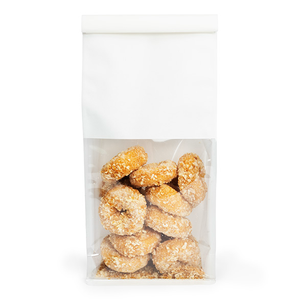 Sac à fond plat blanc avec fermeture tin-tie et soufflets 12,7x7,6x30,5 cm (100 pcs) [TTGB3W]
