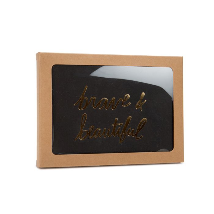 Boîte en papier kraft avec fenêtre et feuille en PET insérée 9.5x1.5x13.2 cm A1 (25 Pieces) [WKRG10]