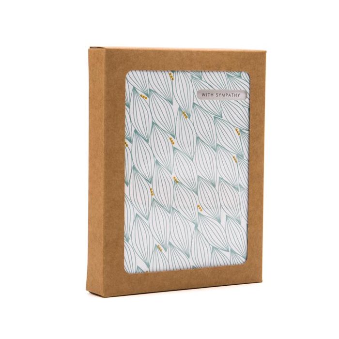 Boîte en papier kraft avec fenêtre et feuille en PET insérée 9.5x1.3x13.2 cm (25 pièces) [WKRG339]