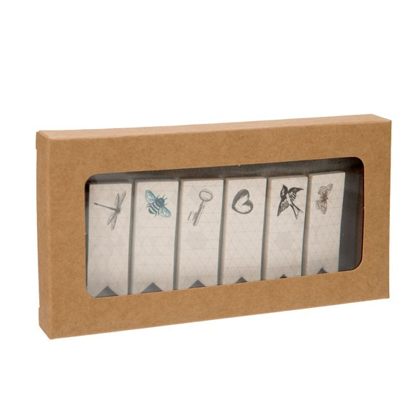 Boite en papier kraft à fenêtre avec feuille PET insérée 7x1.4x13.8cm (25 Pièces) [WKRG273]