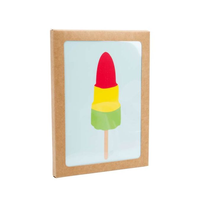 Boîte en papier kraft avec fenêtre et feuille en PET insérée A7 13.7x1.3x18.7 cm (25 Pieces) [WKRG4]