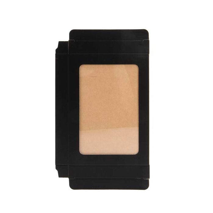 Boîte à fenêtre en papier noir mat avec feuille PET insérée 12.5x1.5x16.8cm A6 (25 Pieces) [WMBG2]