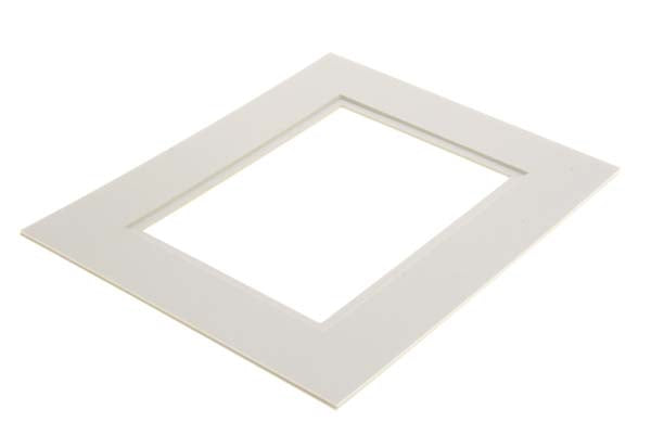 Double Passe Partout Blanc/Blanc. 19 x 24cm pour le découpage intérieur. 27.9 x 35.6cm (10 Pièces) [MD20148]