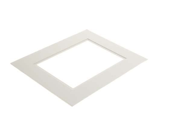 Double Passe Partout Blanc éclatant/Blanc éclatant 11.25 x 16.75cm pour le découpage intérieur. 20.3 x 25.4cm (25 Pièces) [MD30023]