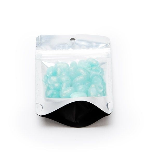 Doypack Métallisé et dos Noir 8x5x13cm Trou Suspension Rond (100 pièces) [ZBGB1H]