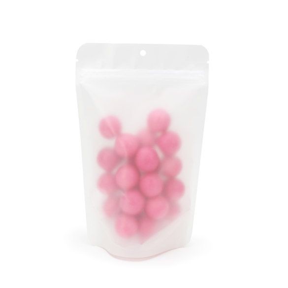 Doypack glacé avec Zip 13x7.8x20.6 cm | 113g Trou Suspension Rond (100 pièces) [ZBGF3H]