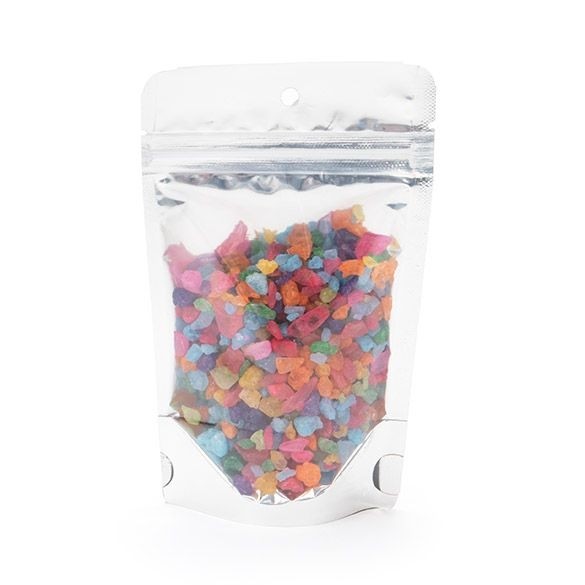 Doypack avec le dos doré 9.5x5.7x15.7cm | 57g Trou Suspension Rond (100 pièces) [ZBGG35H]