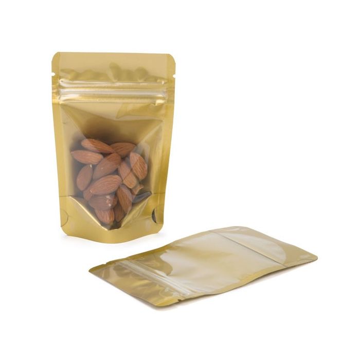 Doypack avec dos Or 12x7.5x18.5cm | 114g (100 pièces) [ZBGGC46]