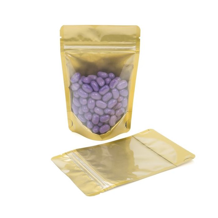 Doypack avec dos Or 10.2x6x15.2cm | 57g (100 pièces) [ZBGGC2]