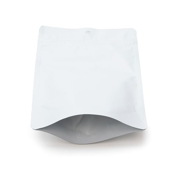 Doypack Blanc Métallisé 13x8x20.5cm | 113g Trou Suspension Rond (100 pièces) [ZBGM3MWH]