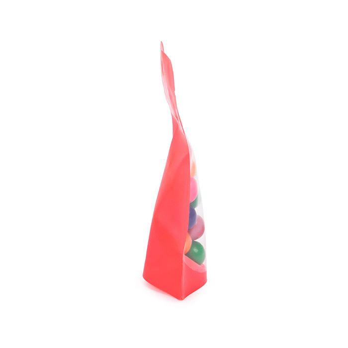 Doypack Transparent/Rose Fluo 7,9x5,1x13cm (100 pièces) [ZBGN1W]