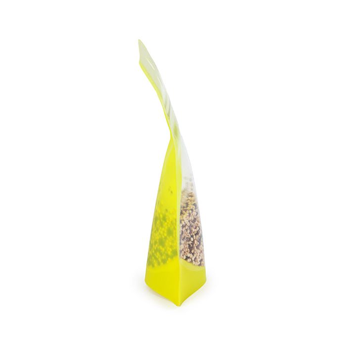 Doypack Transparent/Jaune Fluo 7,9x5,1x13cm (100 pièces) [ZBGN1YW]