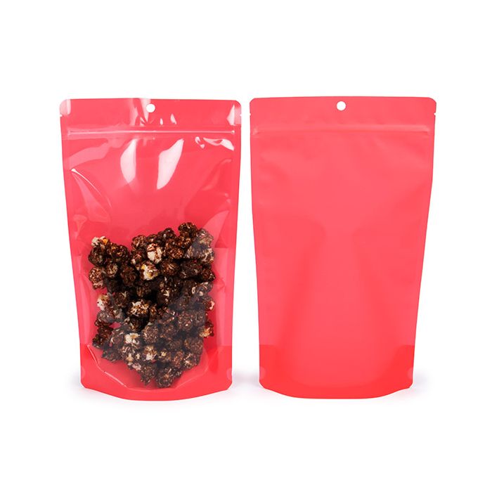 Doypack Transparent/Rose Fluo 17,2x8,9x28,6cm (100 pièces) [ZBGN4W]