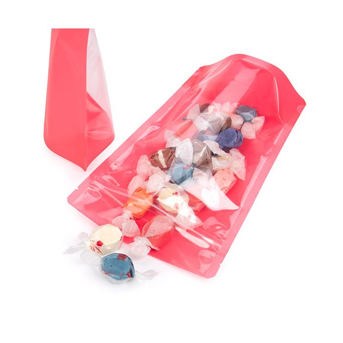 Doypack Transparent/Rose Fluo 14,9x8,9x23,2cm (100 pièces) [ZBGN7W]