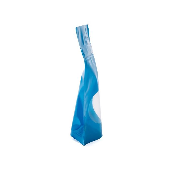 Doypack Bleu avec fenêtre ovale 10.2x6x15.2cm | 57g (100 pièces) [ZBGO2BL]