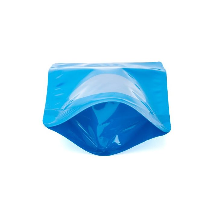 Doypack Bleu avec fenêtre ovale 13x8x20.5cm | 113g (100 pièces) [ZBGO3BL]