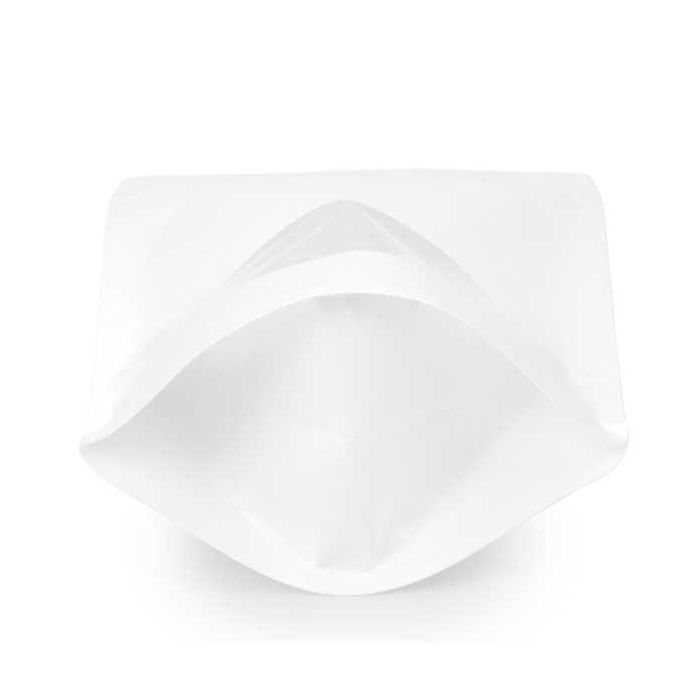 Doypack Blanc nacré avec fenêtre 13x8x20.5cm | 113g (100 pièces) [ZBGO3P]