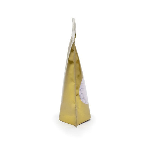 Doypack Or avec fenêtre ovale 13x7.9x20.6cm | 113g (100 pièces) [ZBGO3G]