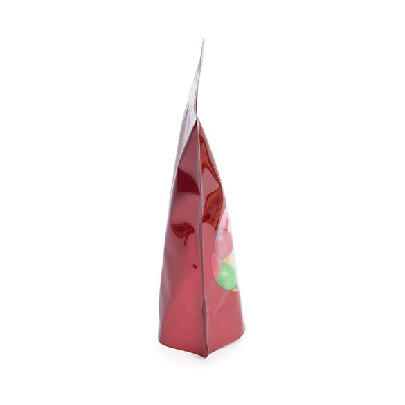Doypack Rouge avec fenêtre ovale 13x7.9x20.6cm | 113g (100 pièces) [ZBGO3R]