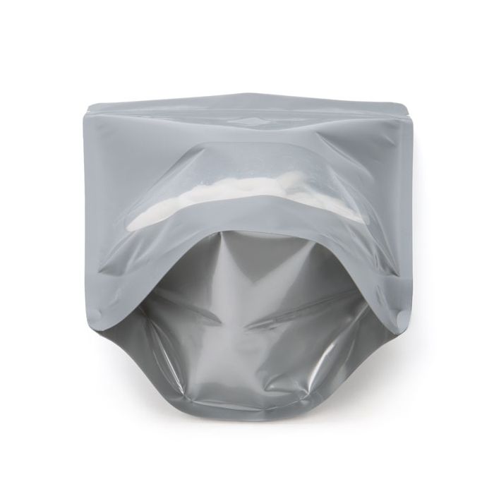 Doypack Argenté métallique avec fenêtre ovale 15x9x23.2cm | 312g (100 pièces) [ZBGO7S]