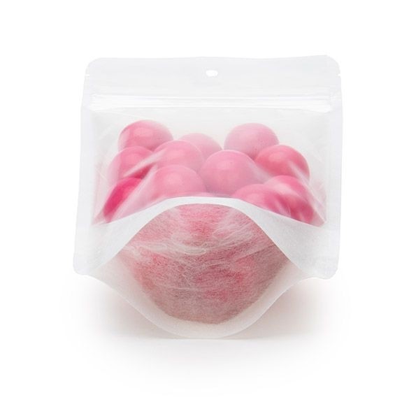 Doypack papier de riz Blanc 11.9x7.6x18.4cm Trou Suspension Rond | 114g (100 pièces) [ZBGR46WCH]