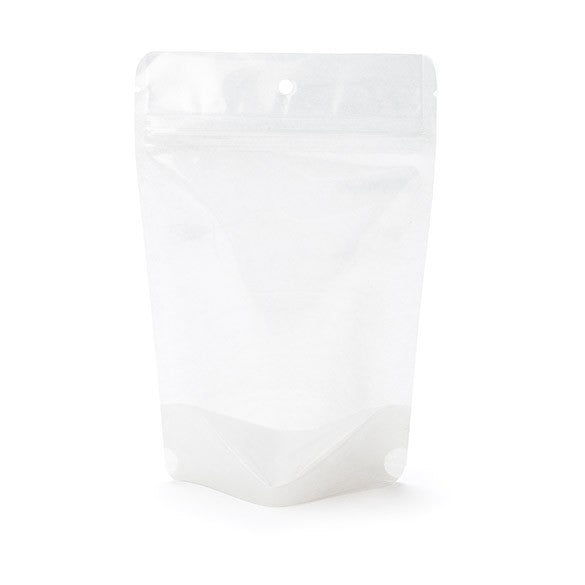 Doypack papier de riz Blanc 11.9x7.6x18.4cm (114 g) (100 pièces) [ZBGR46WC]