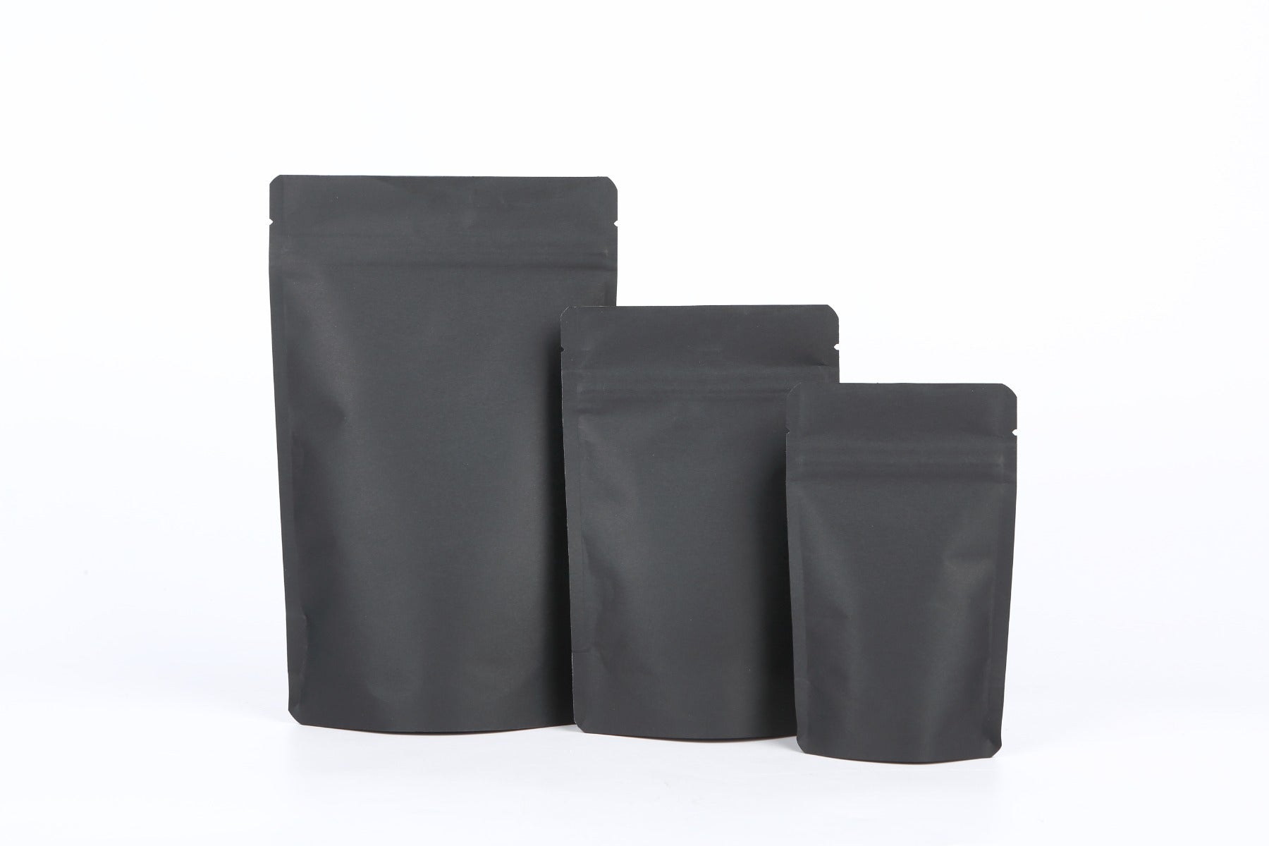 Doypack Kraft Noir 10,2x6x15,2cm | 57g (100 pièces) [ZBGSK2BK]