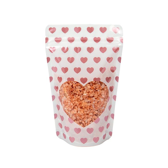 Doypack Blanc Avec Coeurs 13x7,9x20,6cm (25 pièces) [ZBGSW3MH]