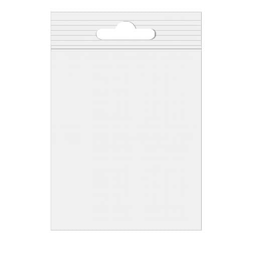 Sachet zip à transparence cristalline avec trou de suspension européen 17,8x22,9cm (100 pièces) [ZE79]