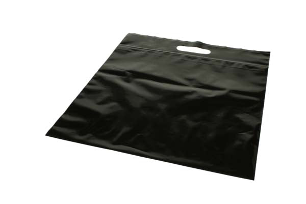 Sachet noirs à zip avec poignée s 22,9x8,2x18,4cm (100 Pièces) [ZH13BK5] LIQUIDATION