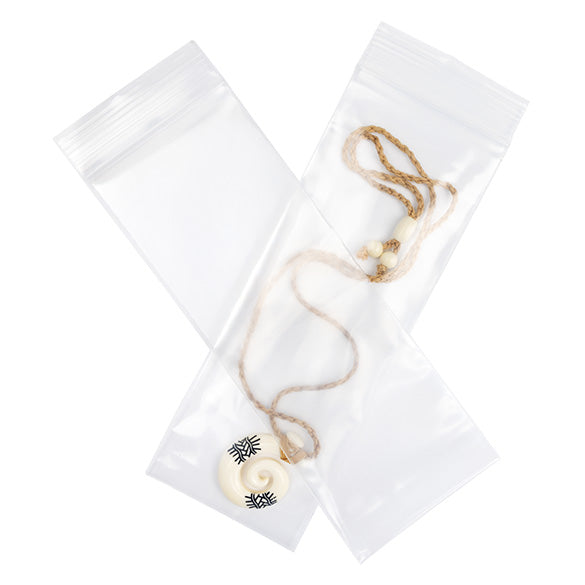 Sachet zip transparent en PE-BD 7,6x20,3cm (100 pièces) [4PE38]