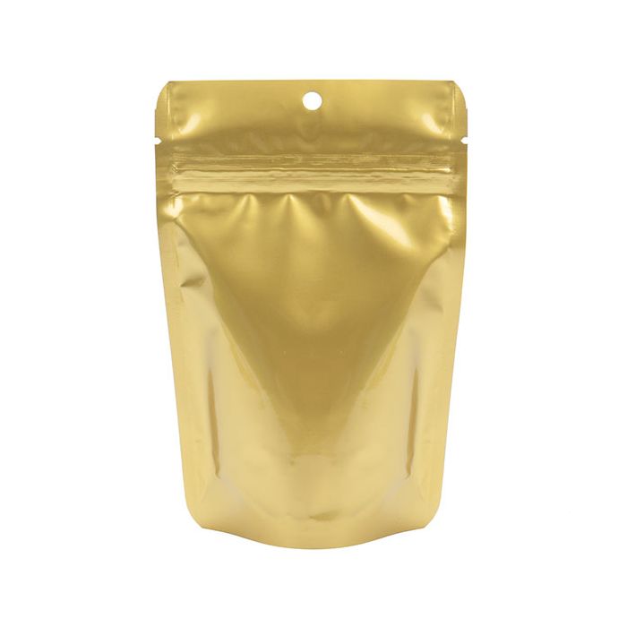 Stand Up Pouches Gold 10,2x6x15,2cm With Hanghole